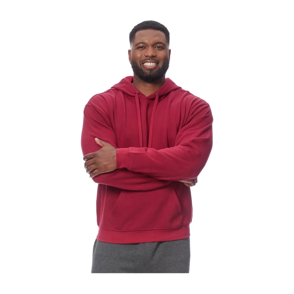 Men's Deep Red Hoodie Size Medium - Picture 2 of 3
